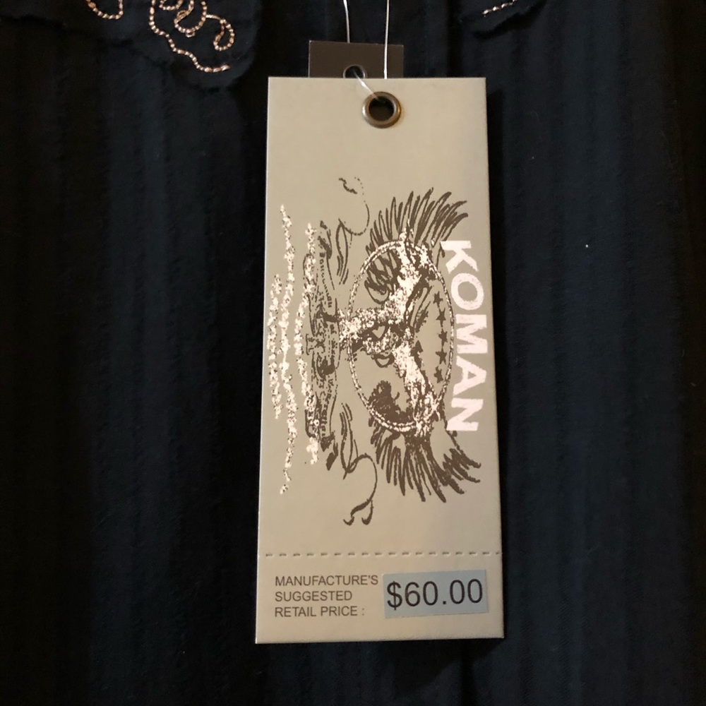 Black embroidered men’s shirt